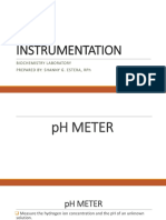 Instrumentation: Biochemistry Laboratory Prepared By: Shanny G. Estera, RPH