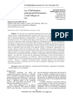 Operational Efficiency of Information Technology and Organizational Performance of State Universities and Colleges in Region VI, Philippines