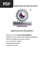 Plan de Mantenimiento Sistema de Refrige