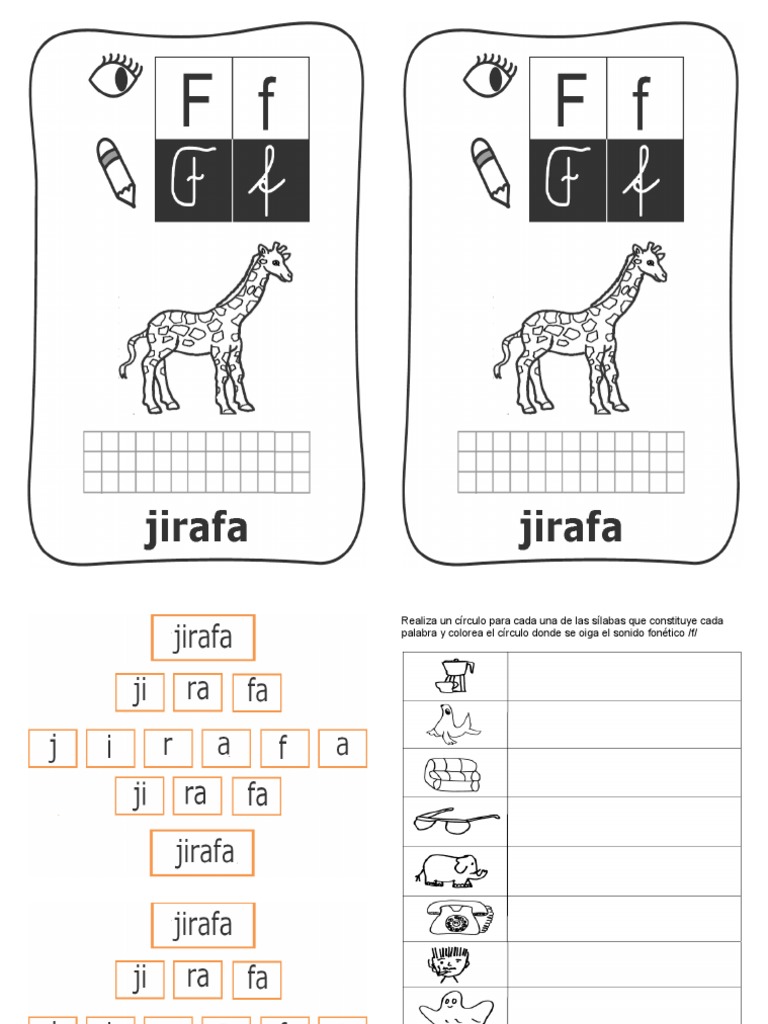 Actividades de Jirafa para Niños | PDF