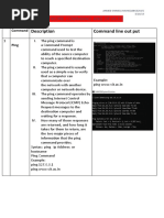 Network Command and Devices: Description Command Line Out Put