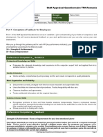 Staff Appraisal Questionnaire TPA Romania: Part 1: Competence Feedback For Employees