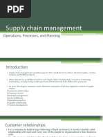 Supply Chain Management Operation