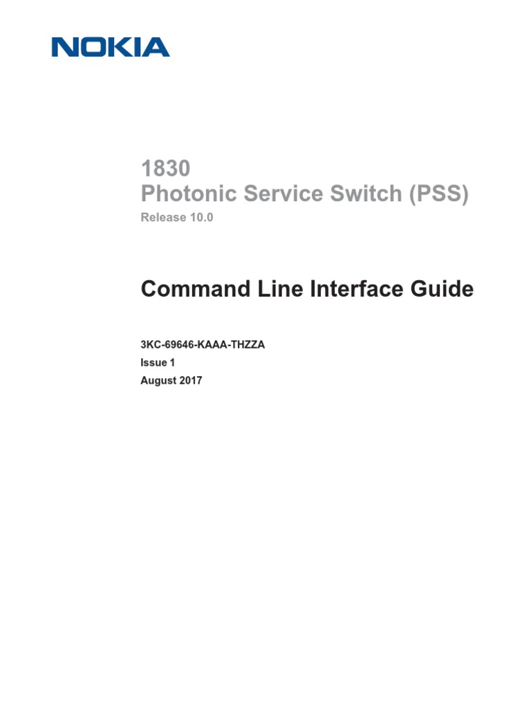 3kc69646kaaathzza v1 1830 photonic service switch pss release 10 0 command line interface guide electromagnetic interference federal communications commission
