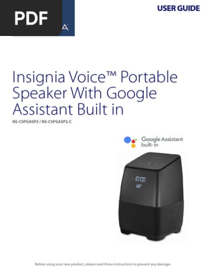 insignia voice smart bluetooth speaker manual