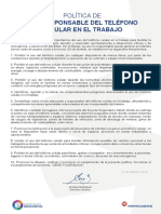 Politica de Uso de Celulares PDF