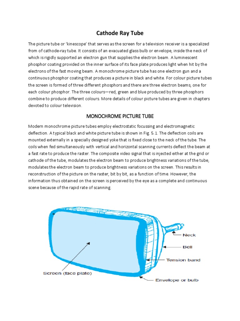 Cathode Ray Tube PDF Vacuum Tube Components