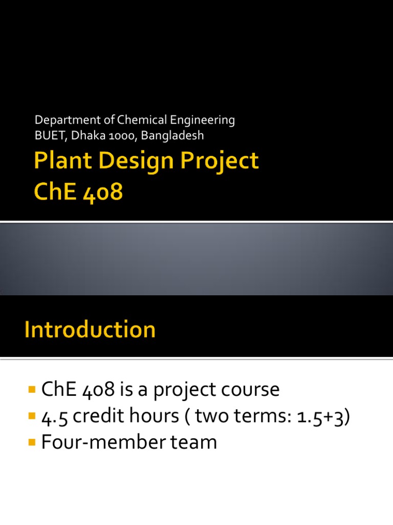 ChE 408 Project Course Guide | PDF | Chemical Engineering | Chemistry