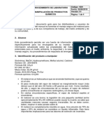 Procedimiento de manipulación de metanol