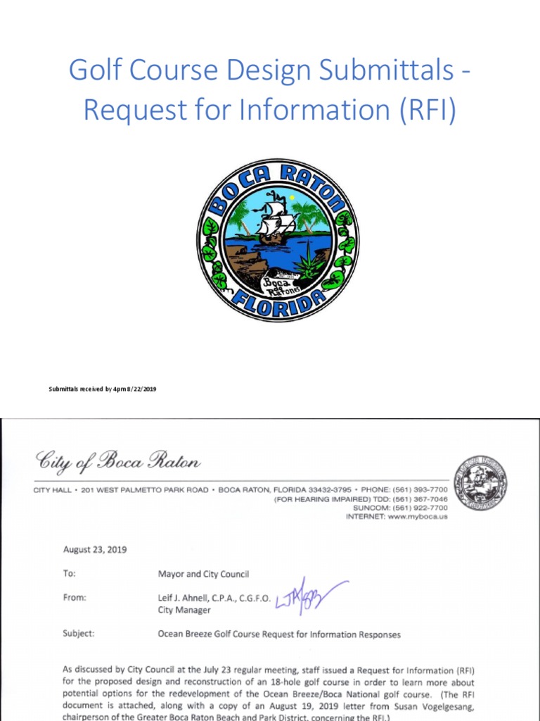 Boca National Golf Course Proposals | PDF | Golf Course | Sustainability