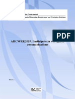 AHCWRK205A Participate in Workplace Communications: Release: 1