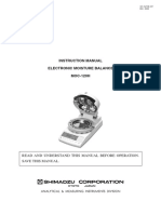 Instruction Manual Electronic Moisture Balance MOC-120H