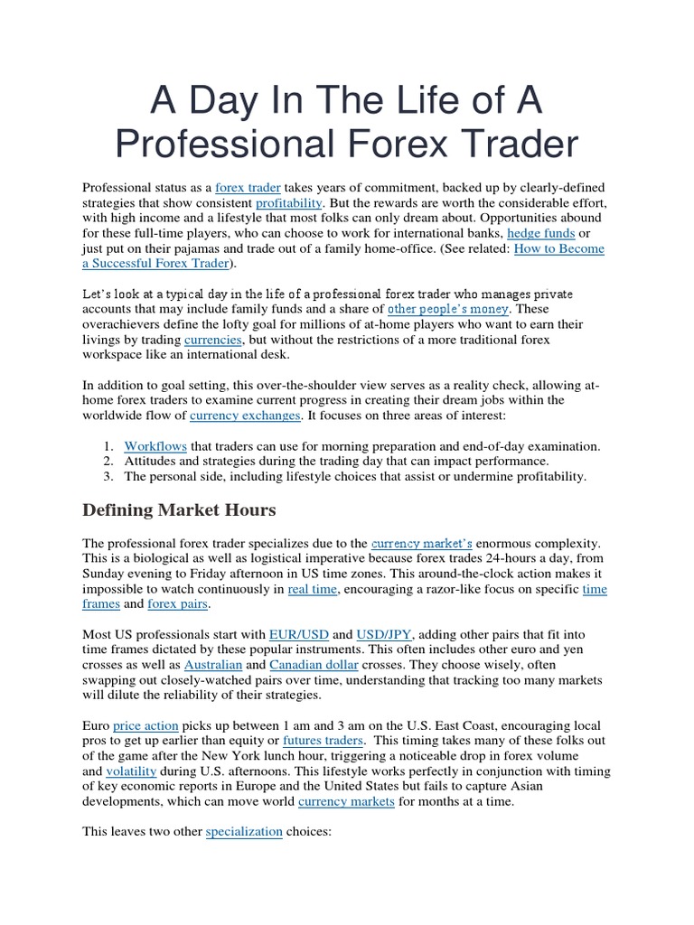 Forex Trader Daily Routine Guide | PDF | Foreign Exchange Market ...