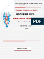 Formulación de Hipótesis