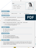 Creative Fresh Resume For Graduates