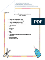 Lista de Útiles Escolares Año 2019 Primero