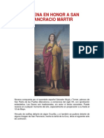 Novena en Honor A San Pancracio Martir