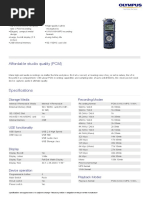 Affordable Studio Quality (PCM) : Storage Media Recording Modes