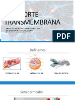 Trasporte Transmembrana: Angélica Patricia Suaza Muñoz MD