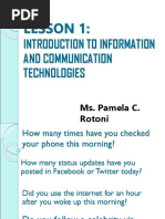 Lesson 1 INTRO ICT