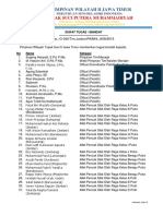 SURAT TUGAS Kontingen Kejurdun 2019