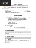 0.1) Draft How To Reformat A Computer Using Windows 7 ICT Lesson Plan Grade 9