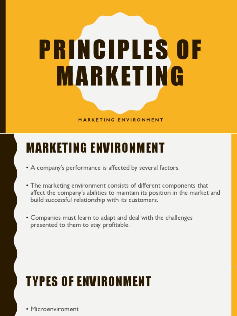 Marketing Environment Overview | PDF | Marketing | Market (Economics)