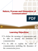 Nature, Process and Dimensions of Communication