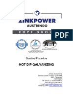 Standard Procedure for Hot Dip Galvanizing