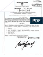 Decreto 1525 Del 26 de Agosto de 2019