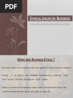 Ethical Issues in Business 