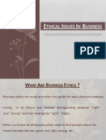 Ethical Issues in Business 