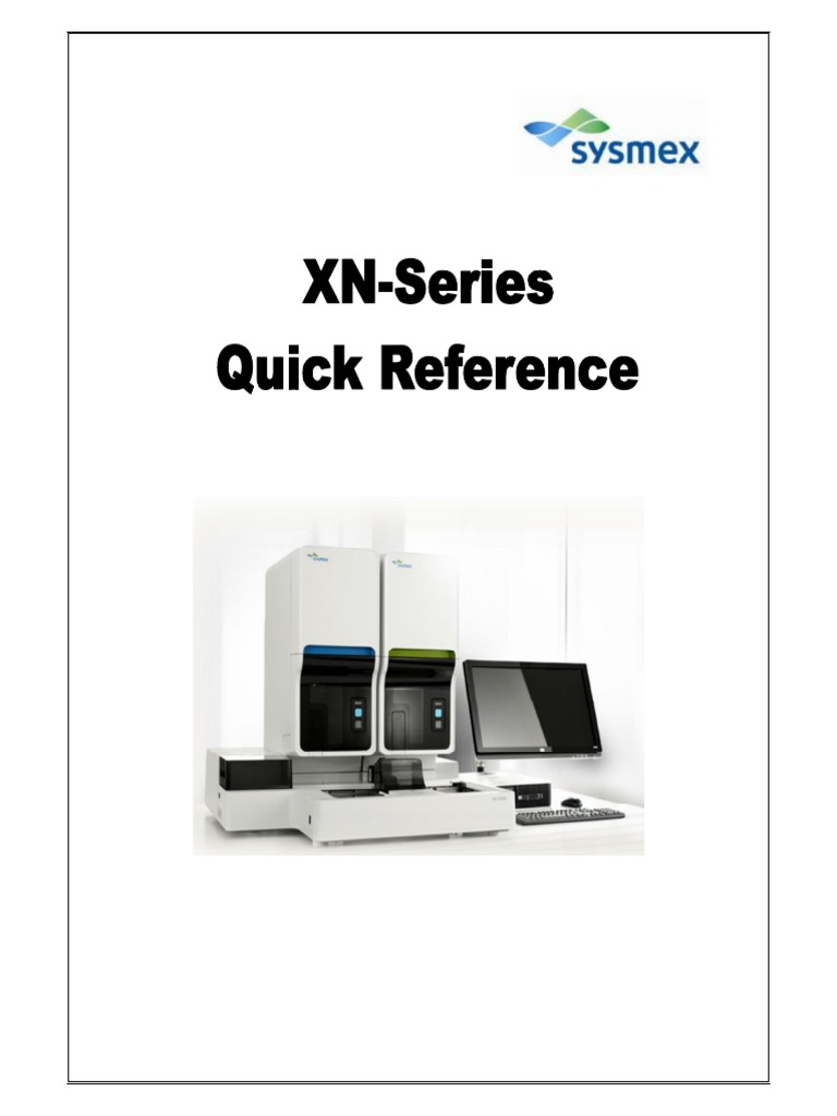Panduan Penggunaan Sysmex XN-1000 | PDF