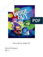 "Movie Review: Inside Out": Zamora, Nicah Angela L BSC 1-2