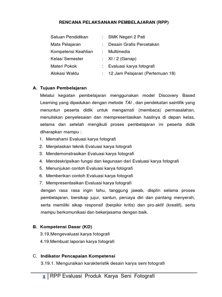 18 Evaluasi Karya Fotografi