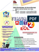 EVALUACIÓN DE MATEMÁTICA Tipo ECE - 2019