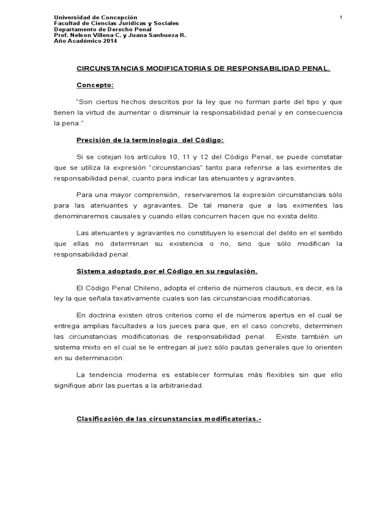 Atenuantes y Agravantes | PDF | Derecho penal | Castigos
