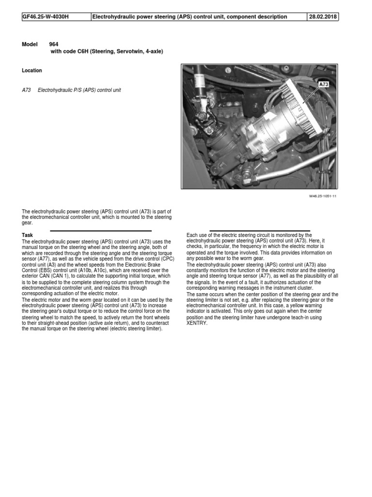 APS Control Unit Overview for Mercedes | PDF | Steering | Automotive ...
