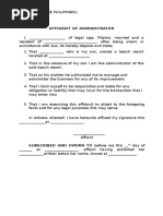 Affidavit of Administrator