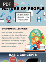 Nature of People: PA 251: Human Behavior in The Organization