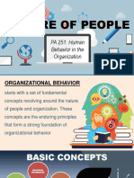 Nature of People: PA 251: Human Behavior in The Organization