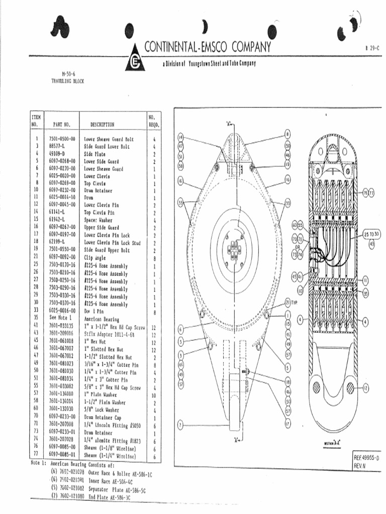 Emsco Block Part List | PDF