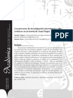 Los procesos de investigación en Piaget