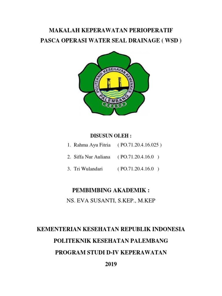 Komplikasi dan Perawatan WSD Pasca Operasi | PDF | Sains & Matematika