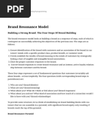 Brand Resonance Model - MBASkills - in