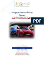Consumer Behavior On Maruti Suzuki Swift