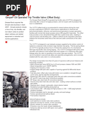 Dresser Rand Ttv Valve Mechanical Engineering