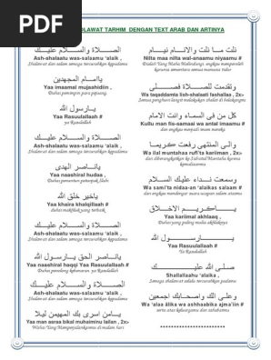 Bacaan Sholawat Tarhim Dengan Text Arab Dan Artinya Wa Taqaddamta Lish Shalaati Fashallaa 2x
