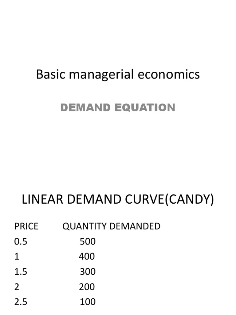 Understanding Linear Demand Curves | PDF