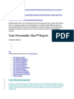 Your Personality Max™ Report